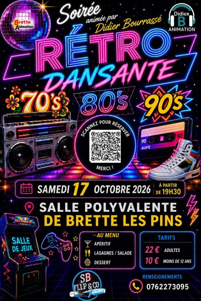 Soirée Rétro Dansante de Brette Anim’