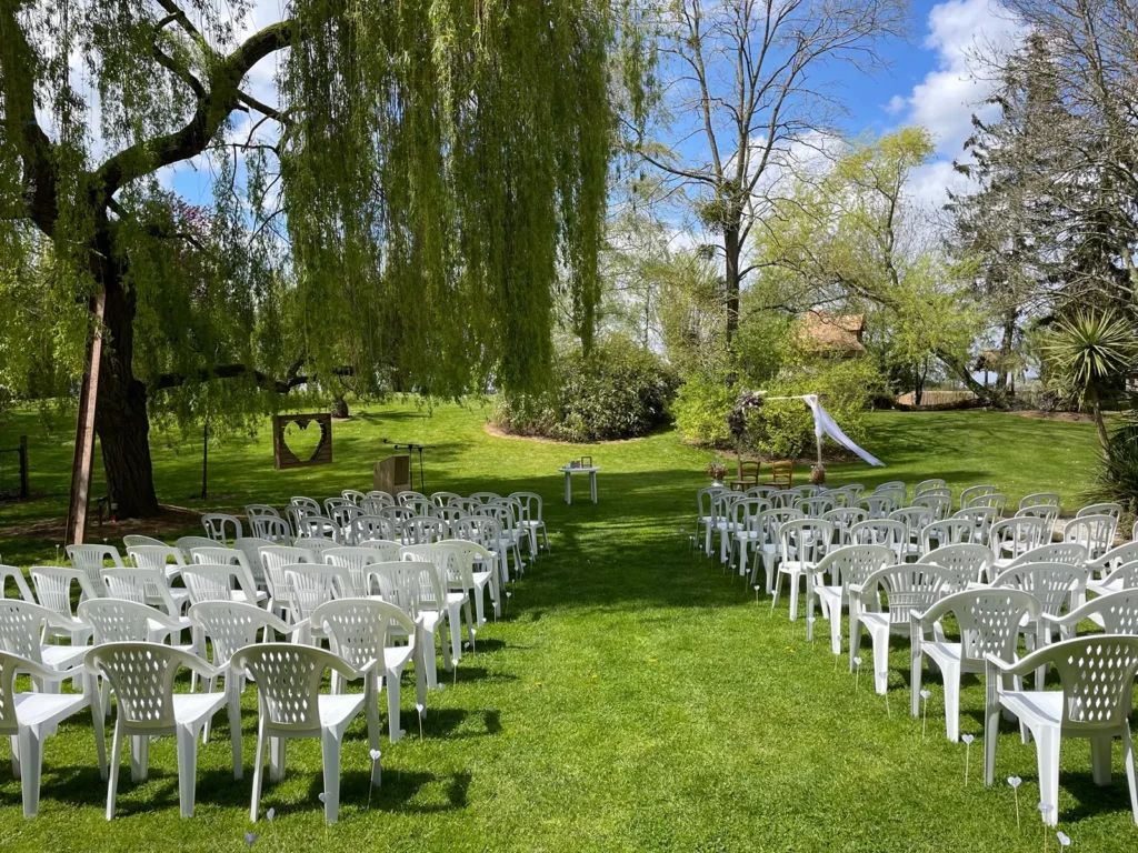 Sonorisation cérémonie laïque mariage Sarthe, gîte de la Métairie